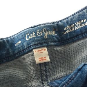 Cat & Jack Capri Adjustable Waist Denim Jeans Size Large 10/12 NWT